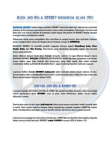 Daftar Akun Sbobet Uang Asli Terpercaya di Indonesia